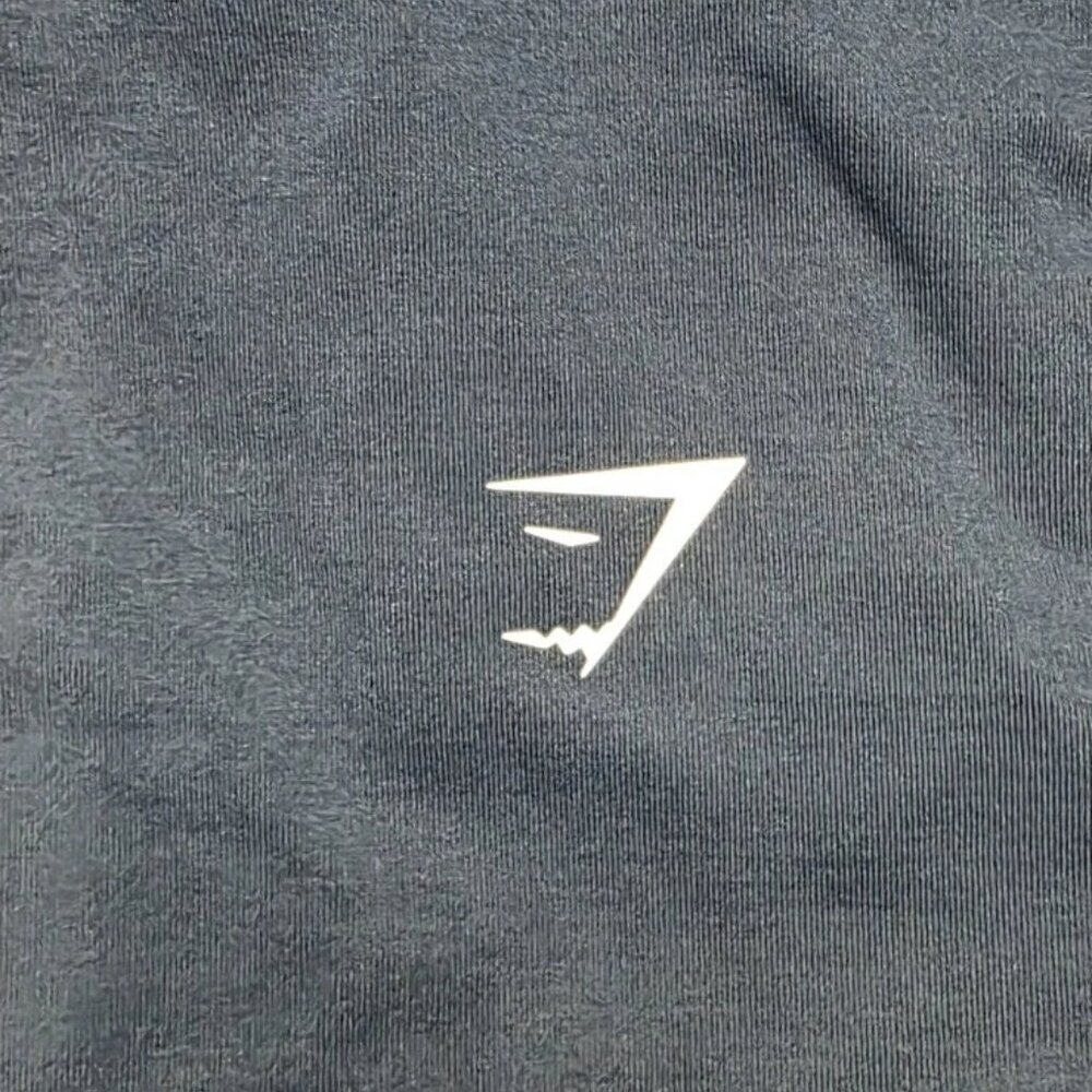 Gymshark Stretchy Shirt Size Medium Navy Blue, Nylon - Picture 4 of 6